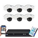 GW Security 8 Channel 12MP 4K @30FPS Face Recognition PoE Security Camera System with 6 x 12MP (4512x2512) IP Color Night Vision Waterproof Microphone