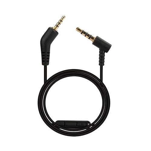 BUTIAO QC3 Replacement Audio Cable Cord for Bose Quietcomfort 3 QC3 Headphone with Inline Mic Volume Control 1.4 Meters 3.5mm to 2.5 mm Cable for iOS…