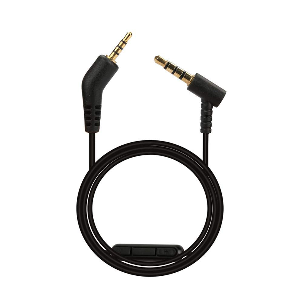 BUTIAO QC3 Replacement Audio Cable Cord for Bose Quietcomfort 3 QC3 Headphone with Inline Mic Volume Control 1.4 Meters 3.5mm to 2.5 mm Cable for iOS…