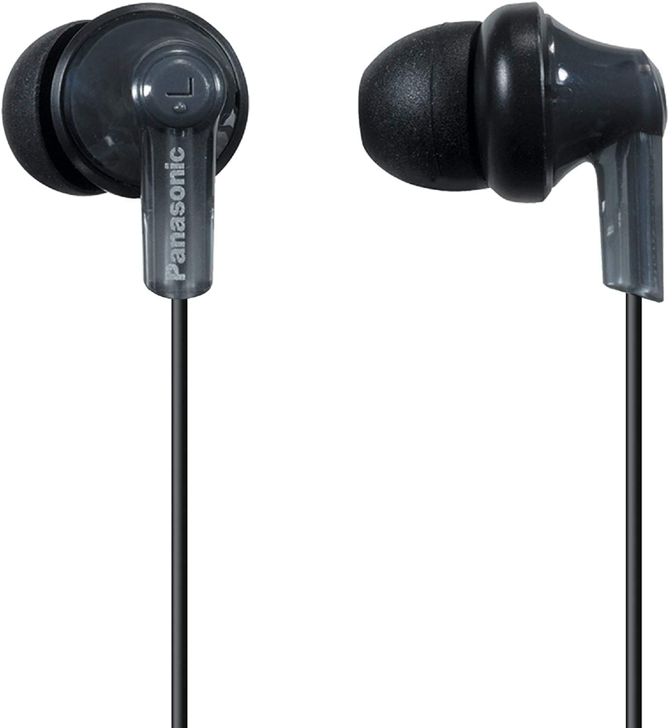 Panasonic ErgoFit Wired Earbuds, In-Ear Headphones with Dynamic Crystal-Clear Sound and Ergonomic Custom-Fit Earpieces (S/M/L), 3.5mm Jack for Phones