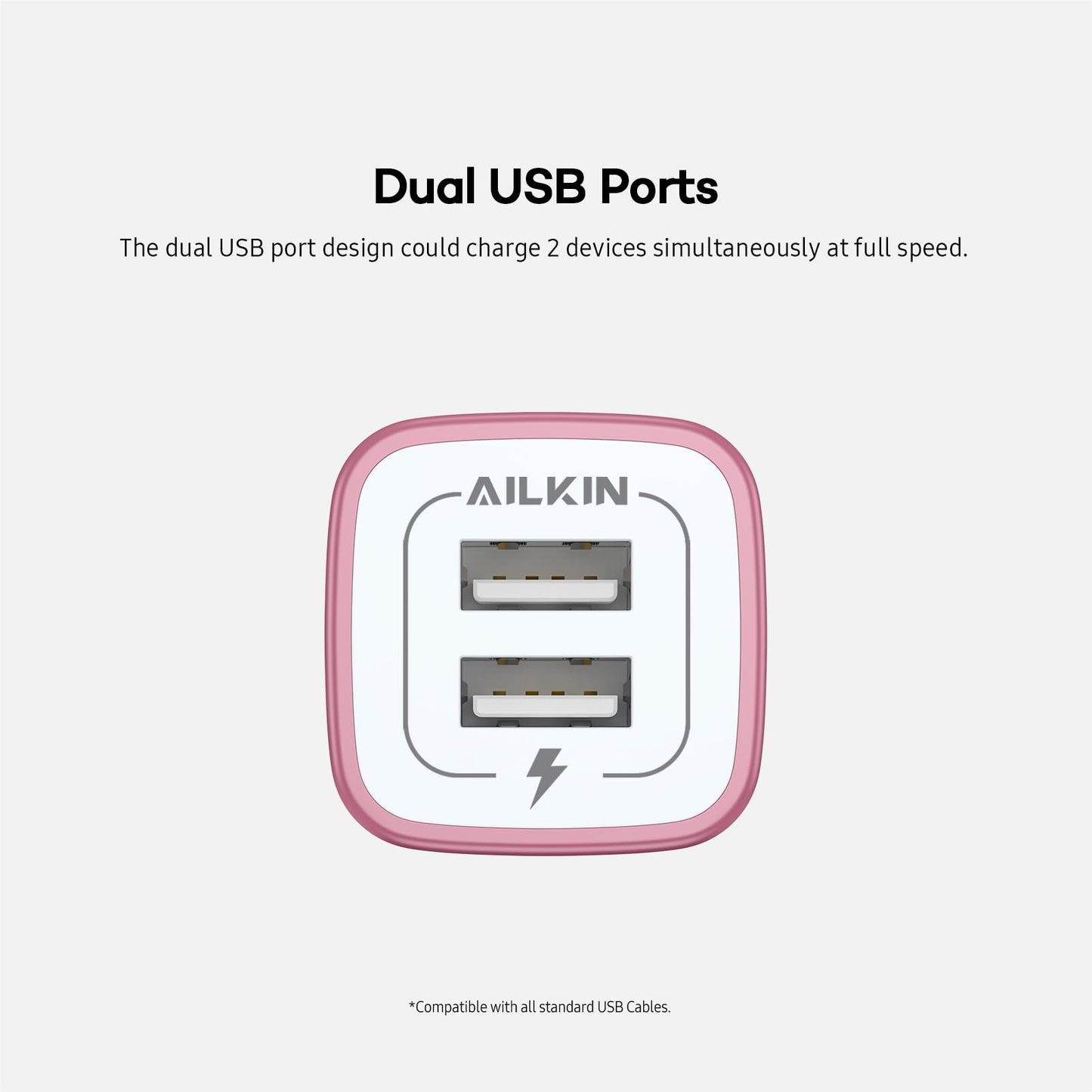 USB Wall Charger, Charger Block, AILKIN Multiport Fast Charge Power Brick