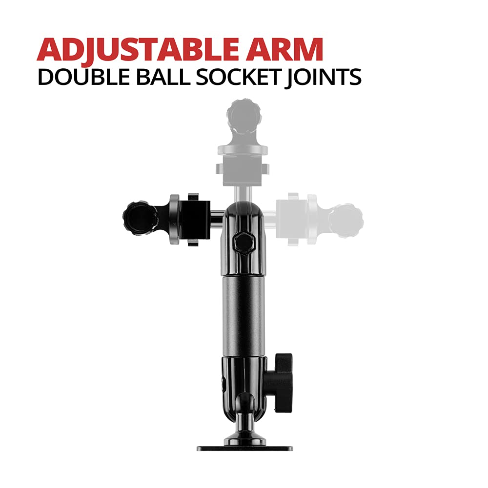 Tackform Action Camera Mount with 4.75" Arm and AMPS Mounting Base | 20mm System | Compatible with GoPro