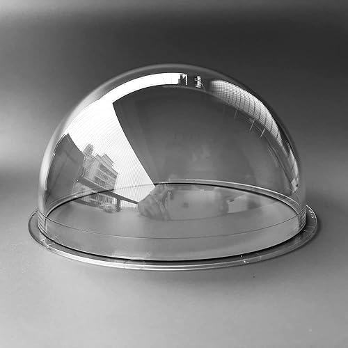 6-Inch Indoor & Outdoor Surveillance Camera Lens Protective Acrylic Dome Cover - Transparent, Dimensions 162x85.5mm