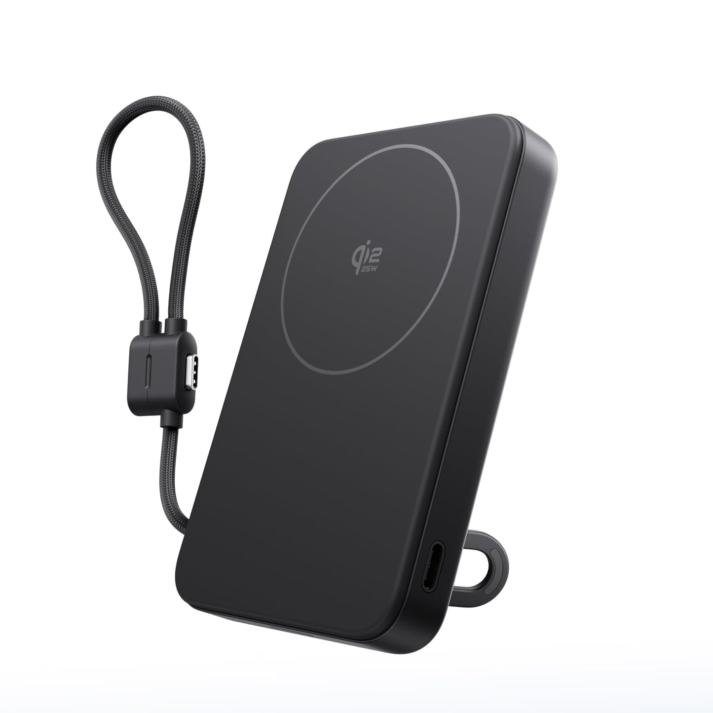 EF ECOFLOW Rapid Mag Power Bank, Qi2.2 25W MagSafe-Compatible Portable Charger, 10,000mAh Magnetic Power Charger with Built-in USB-C Cable