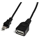 StarTech Mini USB 2.0 Cable - USB A to Mini B F/M - 1 Feet (USBMUSBFM1)