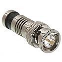 Triplett GEM BNC Compression Connectors for RG59 PVC, RG59 Plenum, RG6 PVC, RG6 Plenum, and RG6 Quad, Male, 75-Ohm, 10 Pack (302-00CSTP)