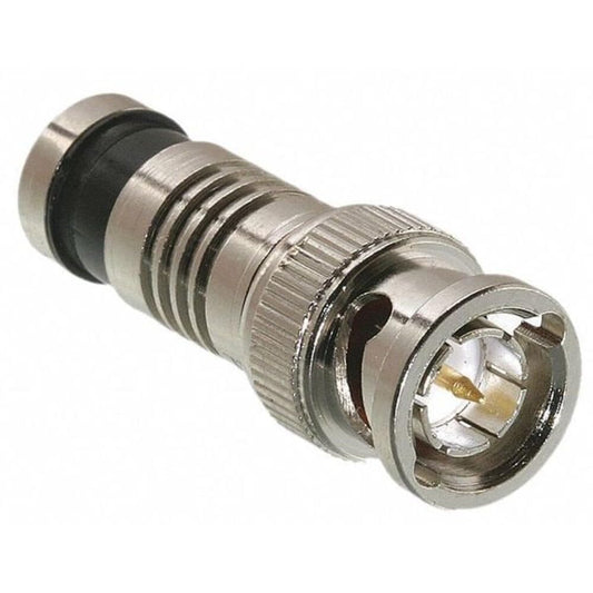 Triplett GEM BNC Compression Connectors for RG59 PVC, RG59 Plenum, RG6 PVC, RG6 Plenum, and RG6 Quad, Male, 75-Ohm, 10 Pack (302-00CSTP)