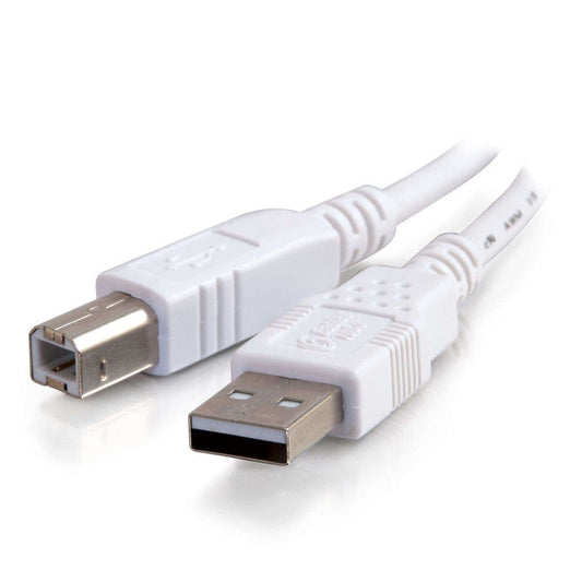 C2G USB Cable, USB 2.0 Cable, USB A to B Cable, 3.28 Feet (1 Meter), White, Cables to Go 13171