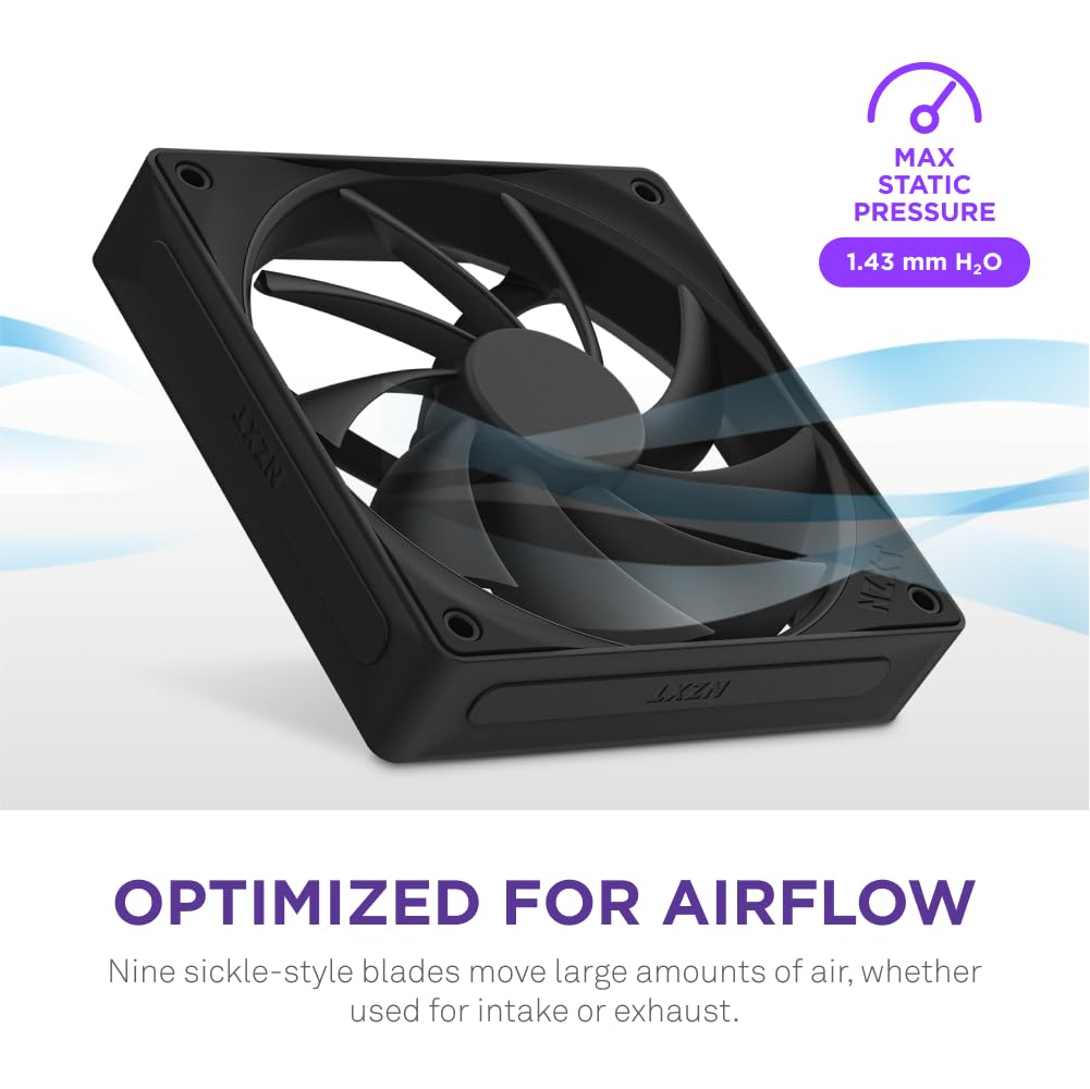 F120Q - 120mm Quiet Airflow Fans - Single - Black