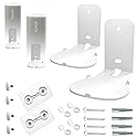 EMAQUIN Wall Mounts Brackets for Sonos Roam 2/Sonos Roam/Sonos Roam SL(Include 2 PCS,Drill Free,Sturdy Metal,Enduring Paint Finish,Easy Install,White)