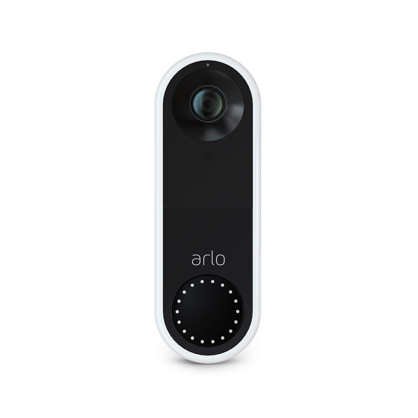 Arlo Essential Wired Video Doorbell - HD Video, 180 degrees View, Night Vision, 2 Way Audio, Direct to Wi-Fi No Hub Needed, Wired, White (Renewed)