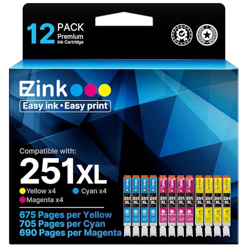 250XL 251XL Ink Cartridge for Canon PGI-250XL CLI-251XL for MX922 (4M4C4Y)