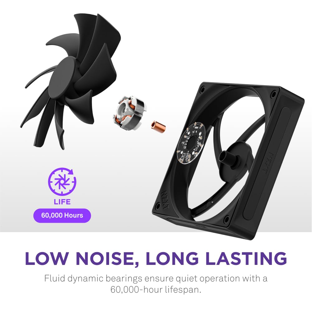 F120Q - 120mm Quiet Airflow Fans - Single - Black