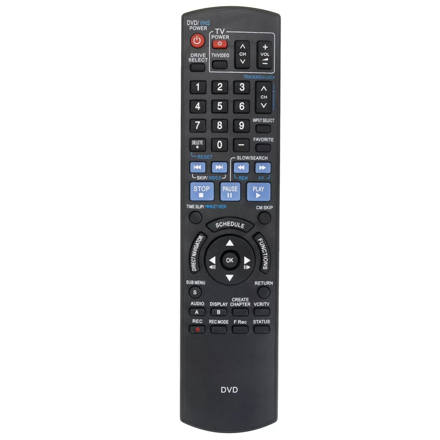 N2QAYB000197 Replacement Remote Control for Panasonic DVD Recorder VCR Combo in Living Rooms or Rooms, No Programming or Pairing Needed, Replace