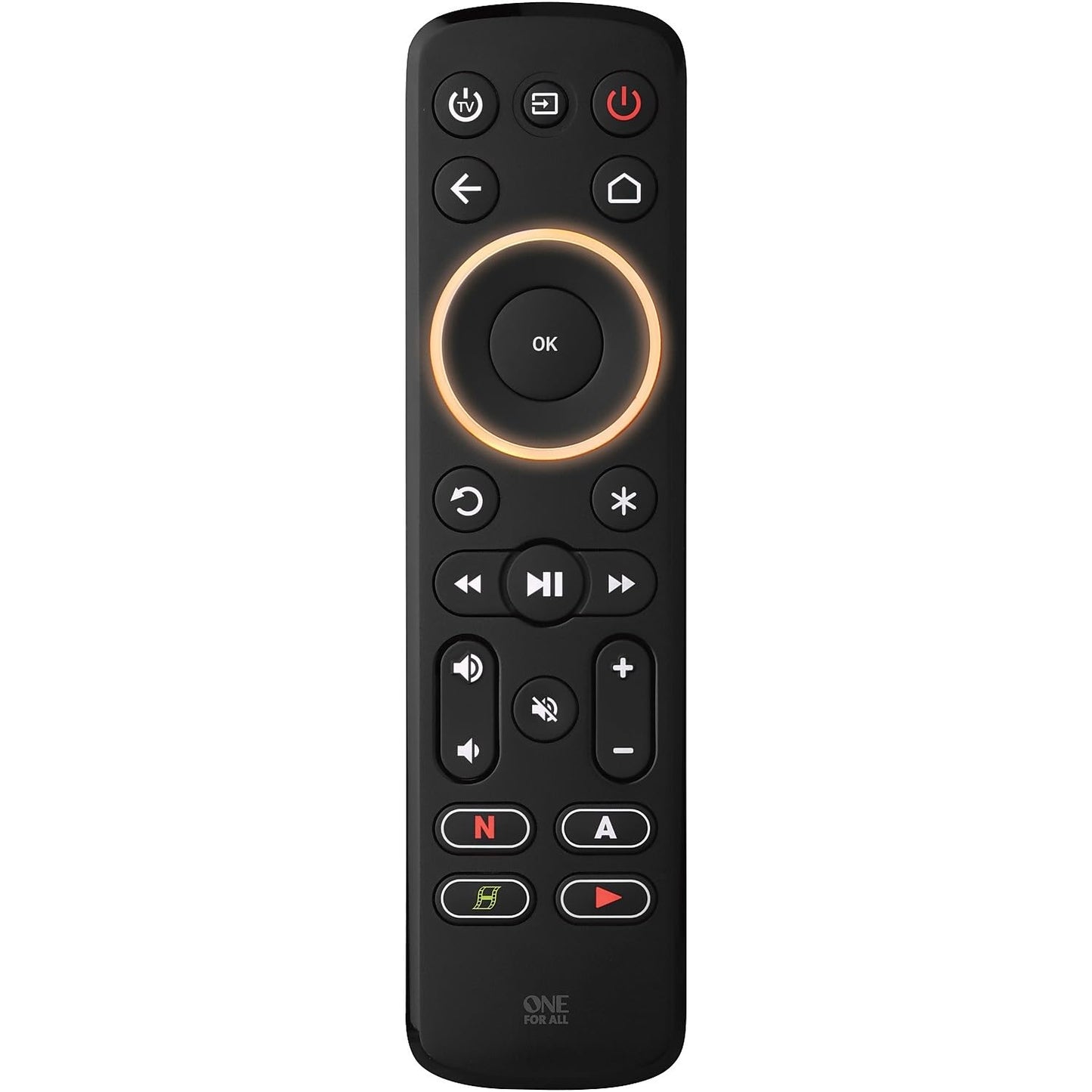 One For All Streamer Remote (New, in Retail Packaging) - Controls up to 3 Devices - (IR) - Control Your Streamer Box, TV and Sound bar - Learning