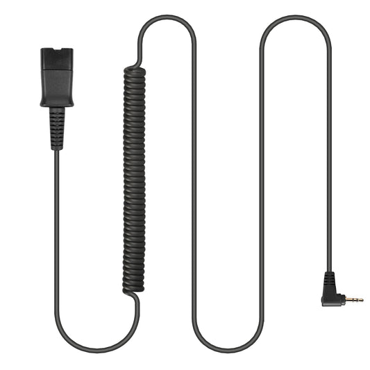 2.5mm to QD Adapter Cable for Plantronics Quick Disconnect Headsets Compatible with Panasonic Dect6.0 AT&T ML17929 VTech Uniden Polycom Cisco SPA RCA
