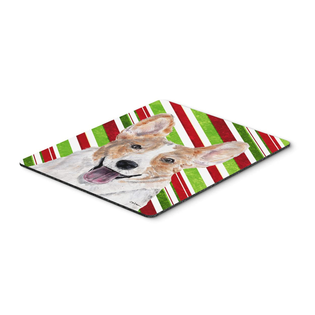 Caroline's Treasures Cardigan Corgi Candy Cane Christmas Mouse Pad/Hot Pad/Trivet (SC9792MP)