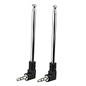 Bingfu Mini FM Radio Antenna 3.5mm Male Telescopic FM Antenna Portable 2-Pack Compatible with Indoor Stereo Receiver AV Audio Video Home Theater