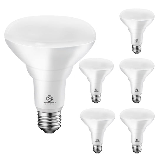 Energetic 6 Pack BR30 LED Light Bulbs,Indoor Flood Lights 1100LM, 11W(85W Equivalent),Dimmable,Soft White 2700K,E26 Standard Base, Recessed Can Light