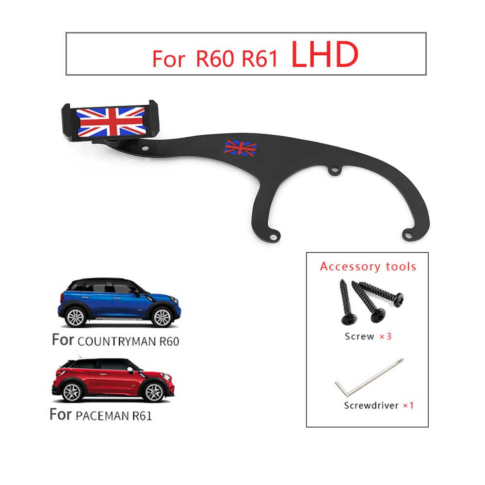 Lavitin Mobile Phone Holder Mount Compatible with Cooper S D SD JCW ONE Countryman R60 2010-2016 Paceman R61 2013-2016 Phone Mount Cradle Stand