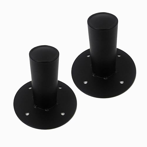 Seismic Audio - Pair of Metal PA/DJ Tripod Speaker Stand Mounts New Adapters - Top Hat Style