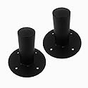 Seismic Audio - Pair of Metal PA/DJ Tripod Speaker Stand Mounts New Adapters - Top Hat Style