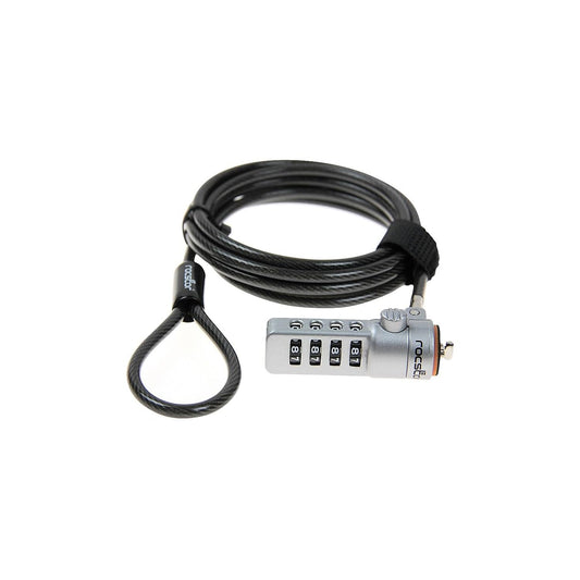 Rocstor Y10C132-B1 Rocbolt Premium Combination Cable Lock - 4-Digit Combination Lock - 6 ft. - for Notebook, Desktop Computer, Monitor, Docking