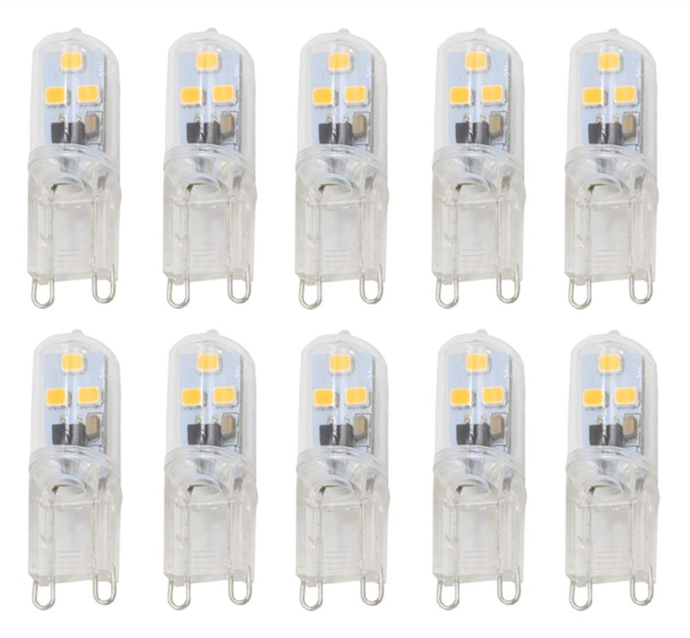K JINGKELAI G9 LED Light Bulb Dimmable 1W(10W Halogen Equivalent) Warm White 3000K LED Corn Lights for Home Lighting Chandelier Wall Sconces,6LED