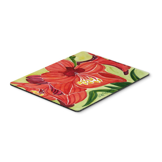 Caroline's Treasures 6055MP Flower - Amaryllis Mouse Pad, Hot Pad or Trivet for Home Office Gaming Working Computers Laptop Mouse Mat,Washable Large