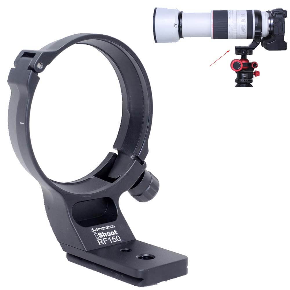 iShoot Metal Lens Collar Tripod Mount Ring Compatible with Canon RF 100-500mm f/4.5-7.1L is USM, Lens Support Holder Bracket Bottom is Arca-Swiss Fit