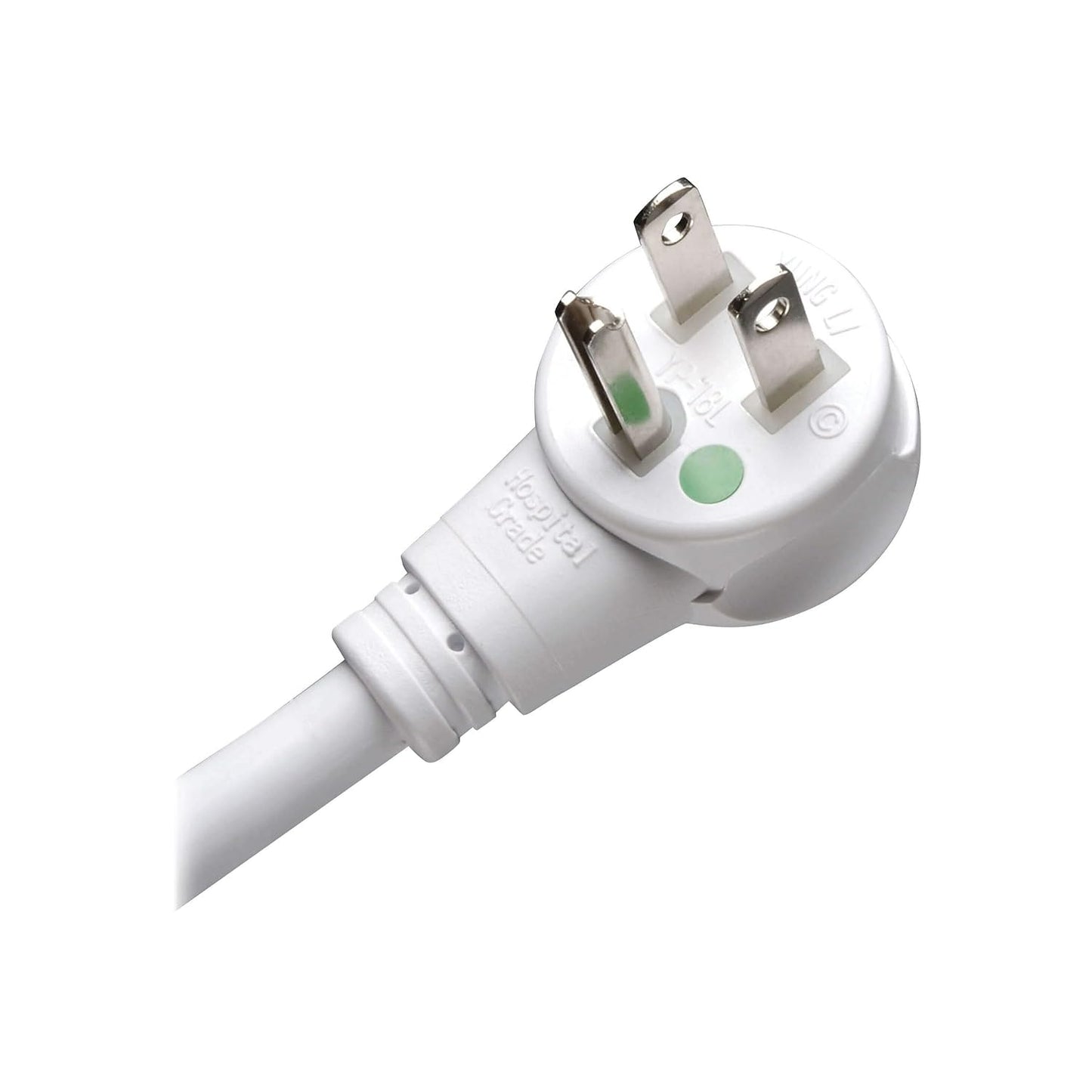 Tripp Lite Safe-IT Medical Grade Power Strip for Patient Care Vicinity, 6 Hospital-Grade Outlets, 120V, 15 ft. Right-Angle Cord, UL 1363A, White
