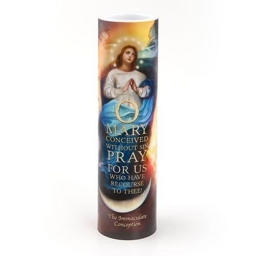 Immaculate Conception, LED Flameless Devotional Prayer Candle, THE SAINTS COLLECTION