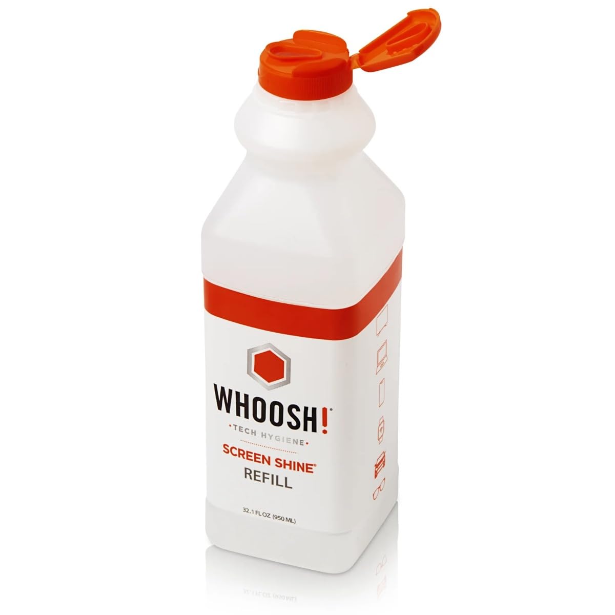 WHOOSH! Electronic Screen Cleaner Refill, 32.1 fl oz | Screen Cleaning Liquid Refill designed for Pro Premium Screen Cleaner, Eco-Friendly, Safe