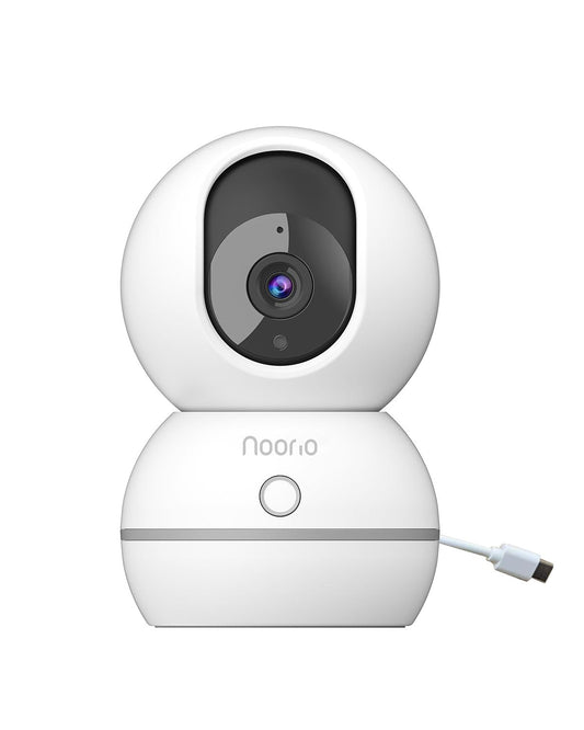 Noorio Security Camera Indoor, 4MP UHD Pet/Dog Camera 360-Degree for Home Security, One-Touch Call, Auto Motion Tracking, Night Vision, 2.4G Only