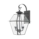 Livex Lighting 2281-61 Westover 2 Light Outdoor Wall Lantern, Charcoal