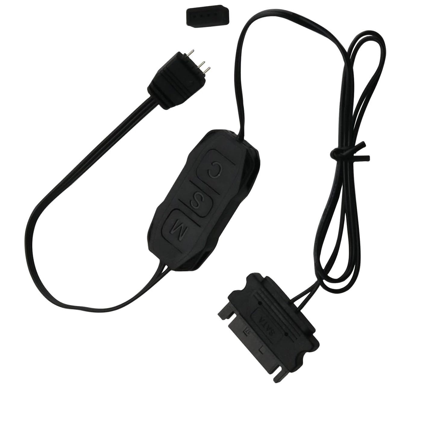 3Pin ARGB Controller 5V Aura RGB Controller Plastic SATA Power Supply Light Stripe Remote Controller