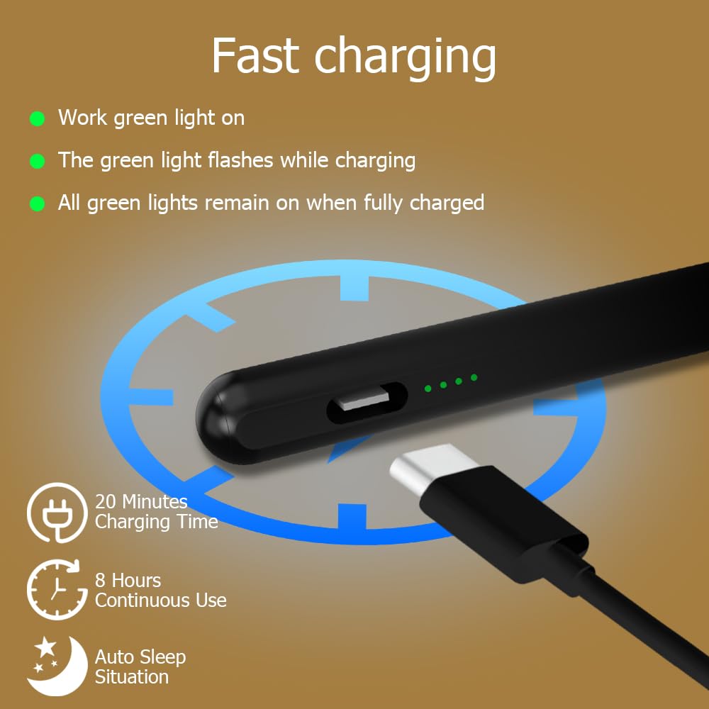 Stylus Pen for iPad (2018-2025), iPad 10th/11th/Air/Mini/A16 | No Bluetooth Needed, Fast Charging, Palm Rejection, Battery Indicator | Affordable