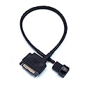 YiKaiEn SATA to 3 Pin / 4 Pin Fan Adapter, 15 Pin SATA to 12V PC Case Fan Splitter Extension Power Cable Adapter 10.6’’ 27cm (1 to 1)