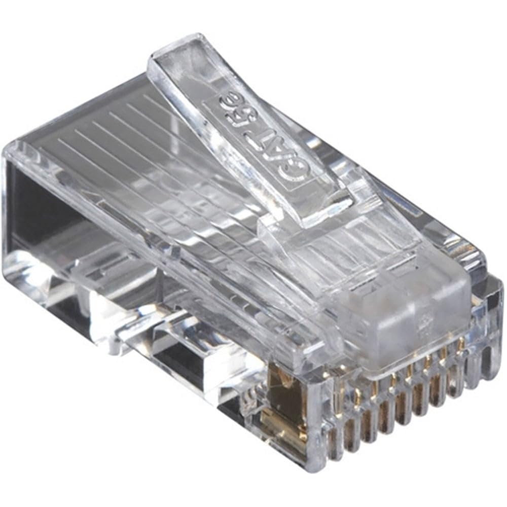 Black Box Modular Plug - CAT5E, Round Solid/Stranded Wire, UNSHIELDED, 100-PACK, GSA, TAA,