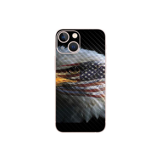 MightySkins Carbon Fiber Skin Compatible with Apple iPhone 13 Mini - Eagle Eye | Protective, Durable Textured Carbon Fiber Finish | Easy to Apply…