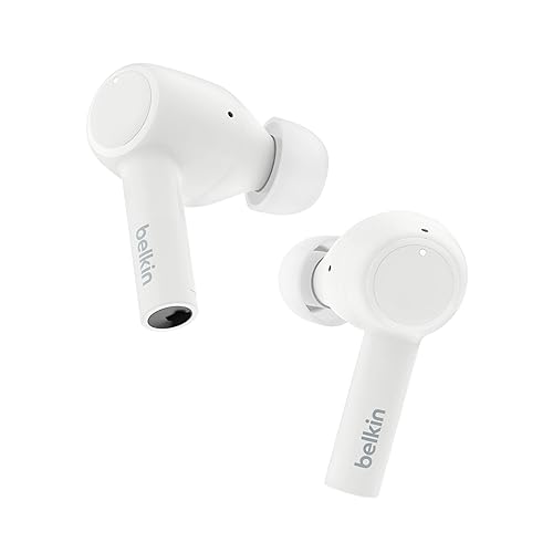 Belkin SoundForm™ Pulse Noise Cancelling Earbuds, Wireless Ear Buds with Wireless Charger Case & Dual Microphone - IPX5 Water Resistant Bluetooth…