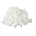 Cable Tie Mount Saddle, 100pcs White Plastic Wire Buddle Base Holder Cable Tie Wrap Mount Saddle (9mm, White)