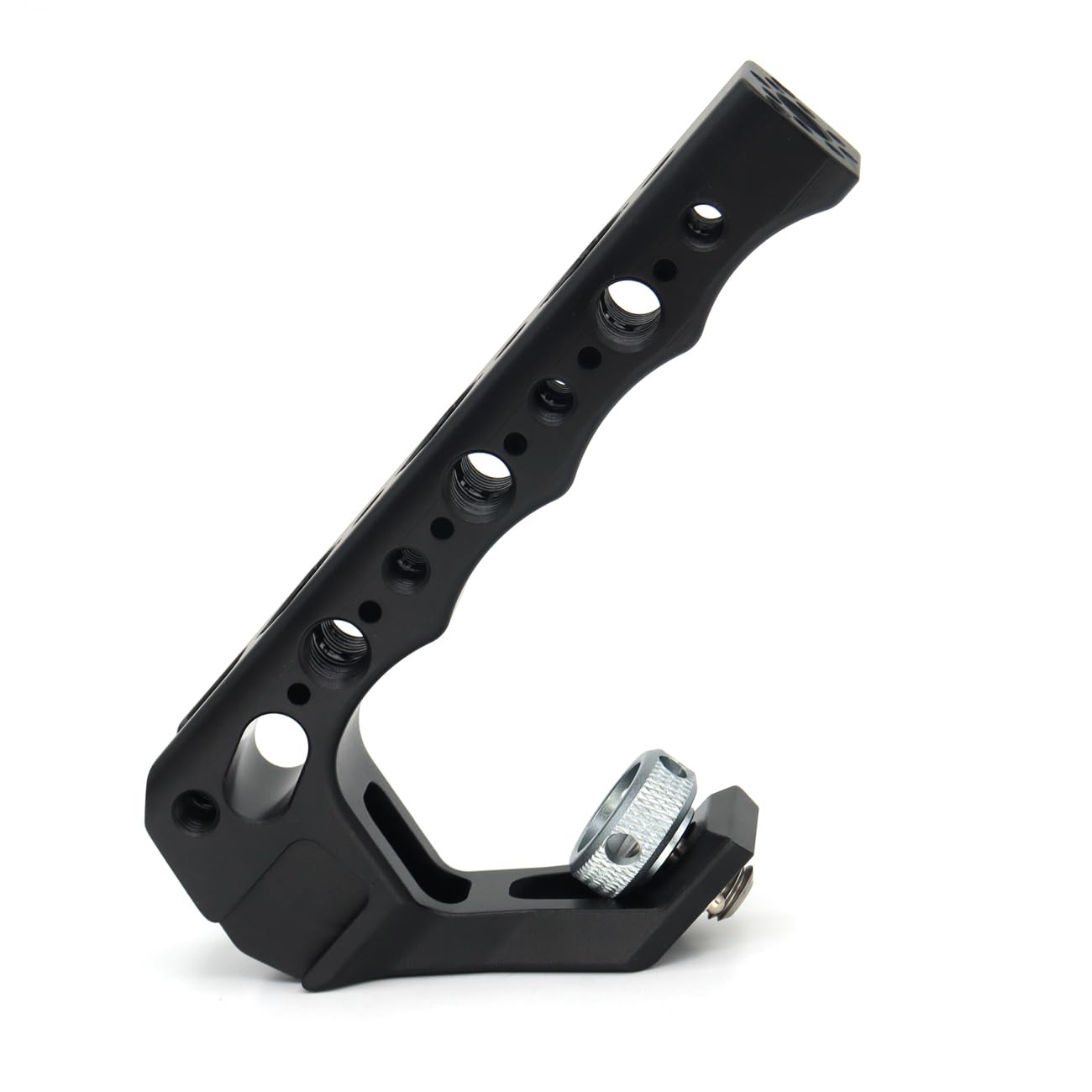 SZJELEN Universal Top Handle with 3/8" Screw Locating Pins for DSLR Camera Cage, with 3 Cold Shoe Adapters to Mount DSLR Camera with Microphone/LED