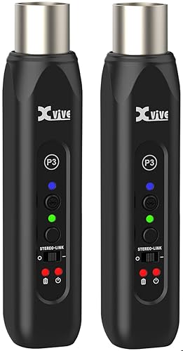 Xvive P3D Bluetooth XLR Receiver Pair for Audio Mixer, Active PA, DJ Systems