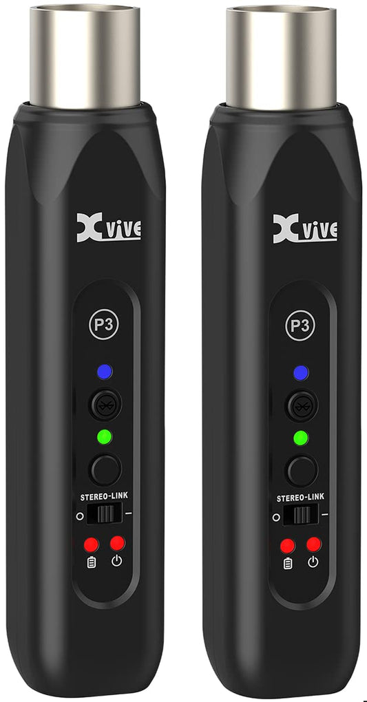 Xvive P3D Bluetooth XLR Receiver Pair for Audio Mixer, Active PA, DJ Systems