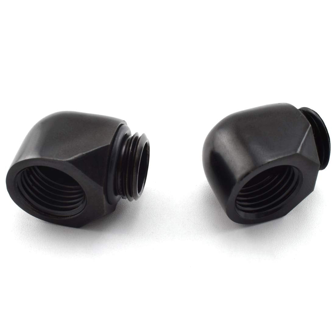 SDTC Tech 4-Pack G1/4" Male to Female Extender Connector 90° Angle Elbow Fitting for PC Water Cooling System