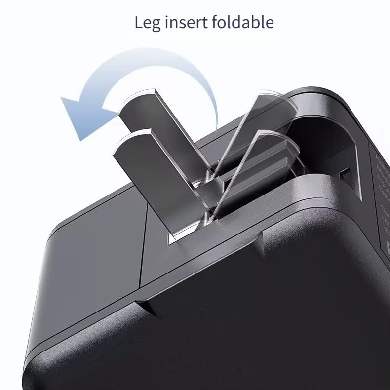 Trendwave 4-in-1 Retractable Charger, Foldable Plug 45W Multi Cable Dock Fast Charging Station for i Phone 17/16/15/14/13, i Pad - Black