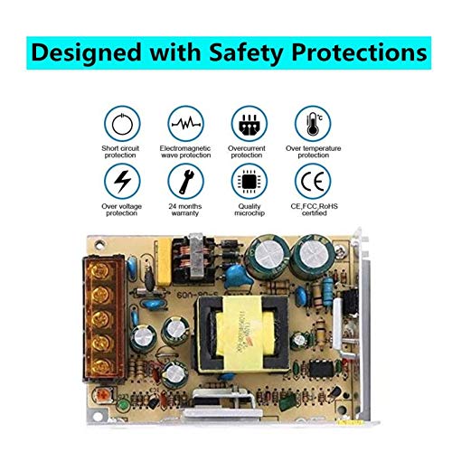 5V Power Supply,PHEVOS AC110V to DC 5v 8A Universal Switching Power Supply for Raspberry PI Models,CCTV, Radio, Computer Project,WS2812B WS2811…
