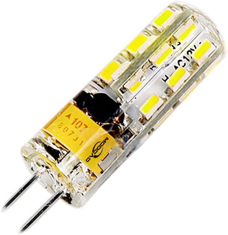 MODOAO 10 Pack G4 2W 3W 24/48 LED Corn Bulb 3014 SMD Corn Light Lamp Cool White Warm White AC DC 12V(2W,Cool White)
