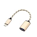 USB C to USB 3.0 Adapter, Type C OTG Cable GOLDED Blue USB C Male to USB A Female Compatible for Nexus 5X 6P LG G5 HTC M10 Sansumg Xiaomi Huawei…